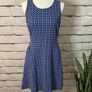 Blue/White/Navy Blue Dress with pockets